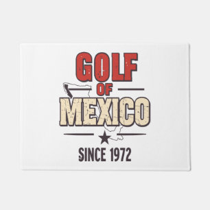 Golf of Mexico' Parody with Vintage Doormat