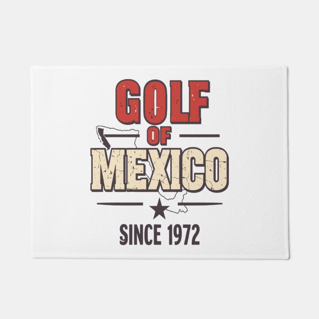Golf of Mexico' Parody with Vintage Doormat (Front)
