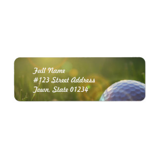 Golf on a Sunny Day Return Address Label