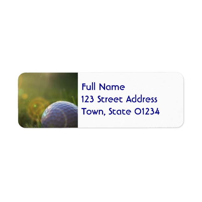 Golf on a Sunny Day Return Address Label (Front)