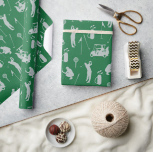 Golf On The Green Wrapping Paper