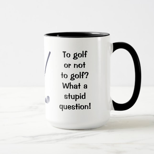 Golf or Not To Golf Ringer Mug (Right)