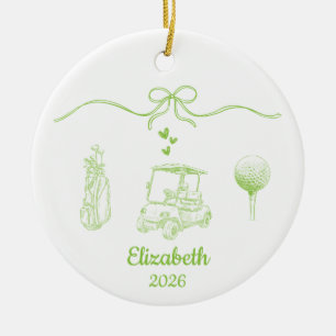 Golf Ornament, Golf Gifts Funny Golfer Gifts Ceramic Ornament