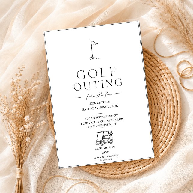 Golf Outing Corporate Golf Minimal Elegant Invitation (Creator Uploaded)