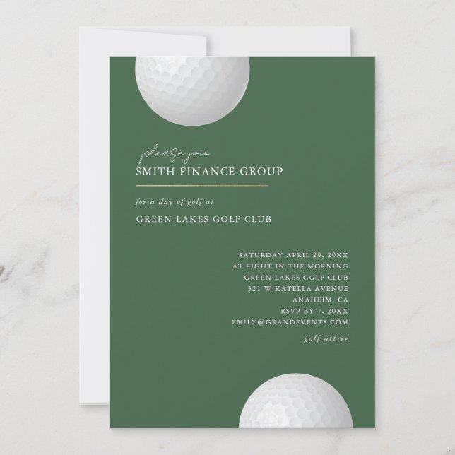 Golf Outing Invitation Corporate Event (Front)