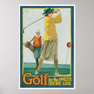 Golf Painting Golfer Gift Poster Art Sports Print