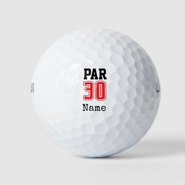 Golf  Par 30th birthday golfer Balls (Front)