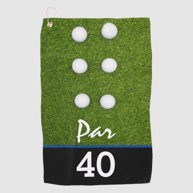 Golf Par 40th birthday party golfer birthday Golf Towel (Front)