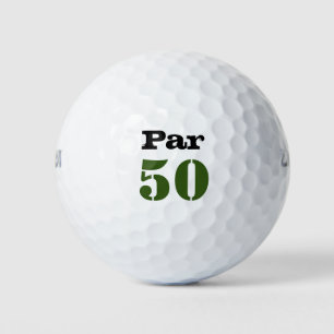 Golf Par 50th birthday with number Balls
