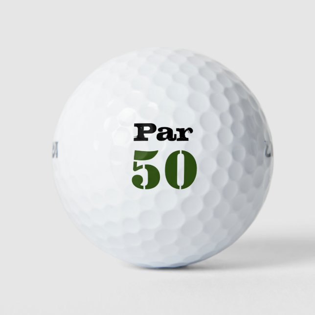 Golf Par 50th birthday with number Balls (Front)