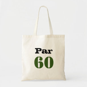 Golf Par 60th birthday with number Tote Bag