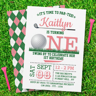 Golf PAR-TEE 1st Birthday Invitation
