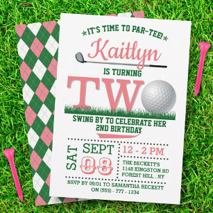Golf PAR-TEE 2nd Birthday Invitation