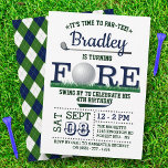 Golf PAR-TEE 4th Birthday Invitation<br><div class="desc">Celebrate in style with these trendy birthday invitations. The design is easy to personalise with your special event wording and your guests will be thrilled when they receive these fabulous invites.</div>