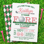 Golf PAR-TEE 4th Birthday Invitation<br><div class="desc">Celebrate in style with these trendy birthday invitations. The design is easy to personalise with your special event wording and your guests will be thrilled when they receive these fabulous invites.</div>