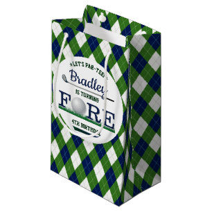 Golf PAR-TEE 4th Birthday Small Gift Bag