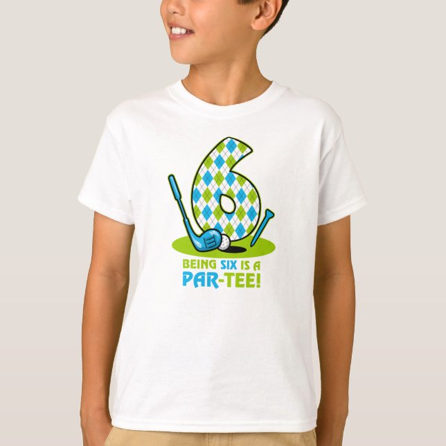 Golf Par-Tee 6th Birthday T-Shirt (Front)