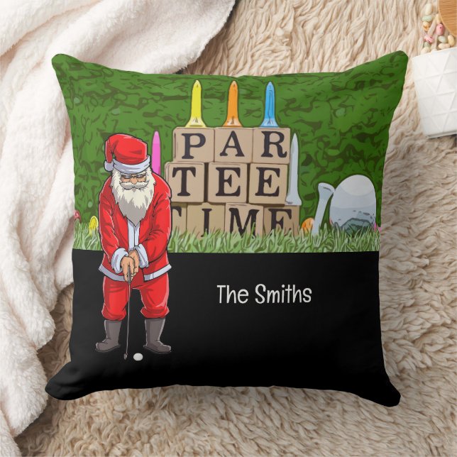 Golf Par tee party Santa Claus Christmas Squad  Cushion (Blanket)