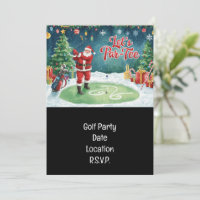 Golf Par tee party Santa Claus Christmas Squad