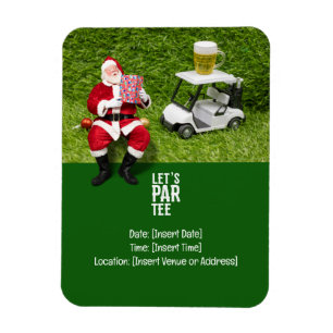 Golf Par tee party Santa Claus Christmas Squad Magnet
