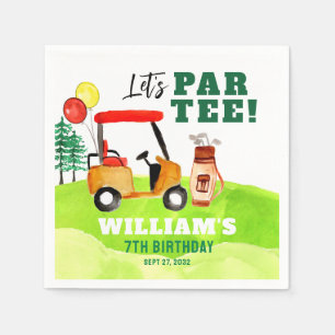 Golf Par-tee Swing By Boy Kids Birthday Napkin