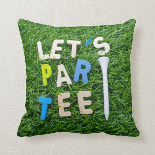 Golf Par Tee with tee on green golfer party Cushion