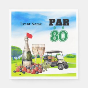 Golf Party 80th Birthday Napkin