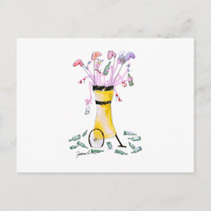 golf party bag, tony fernandes postcard