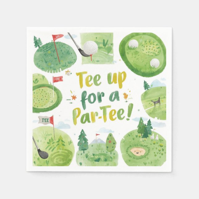 Golf  party funny saying  napkin (Front)