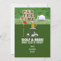 Golf Party Golf and Beer Funny Saying for golfer
