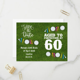 Golf Party invitation Save the Date 60th Birthday