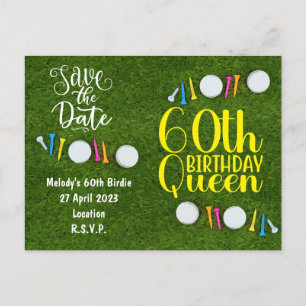 Golf Party invitation Save the Date 60th Birthday