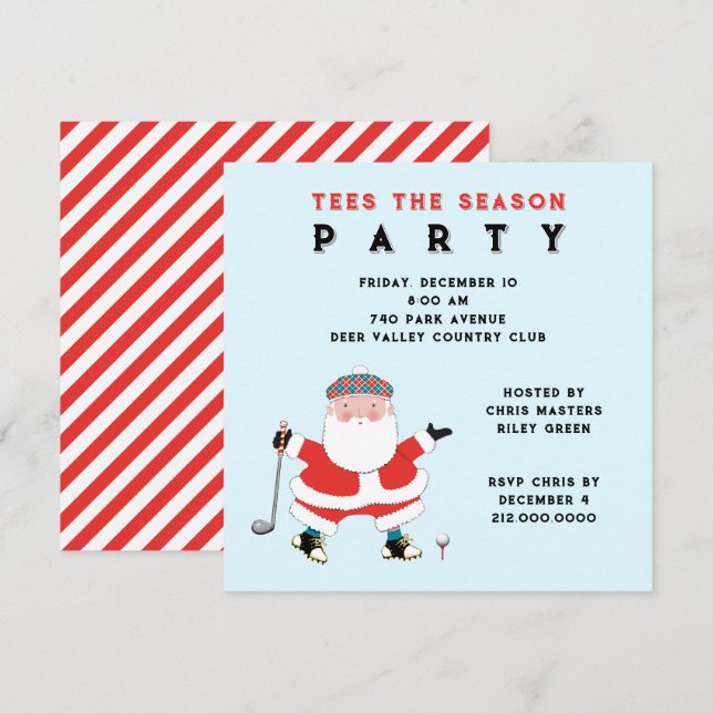 Golf Party Invitations (Front/Back)