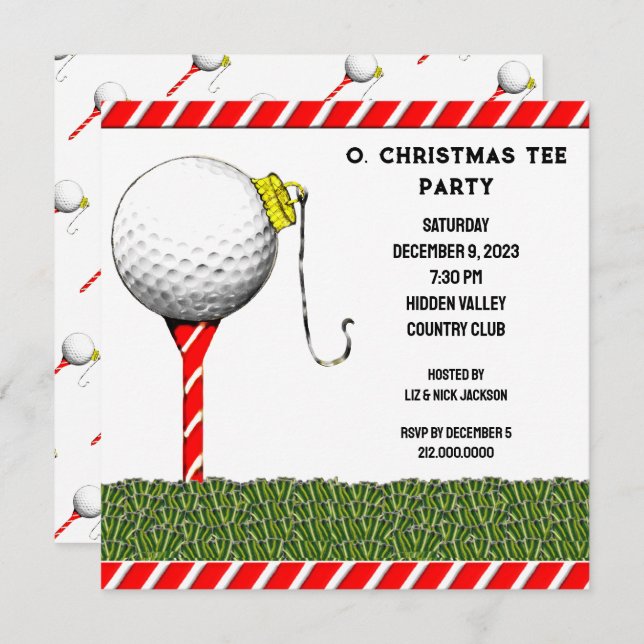 Golf Party Invitations (Front/Back)
