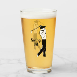 Golf Party Swing Oil Beer Glass