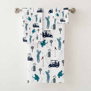  Golf Pattern Bath Towel Set