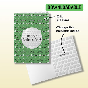 Golf pattern Father's Day Card