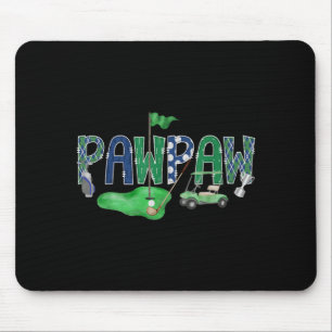 Golf Pawpaw Hole in One Golf 1st Birthday Boy Mouse Pad