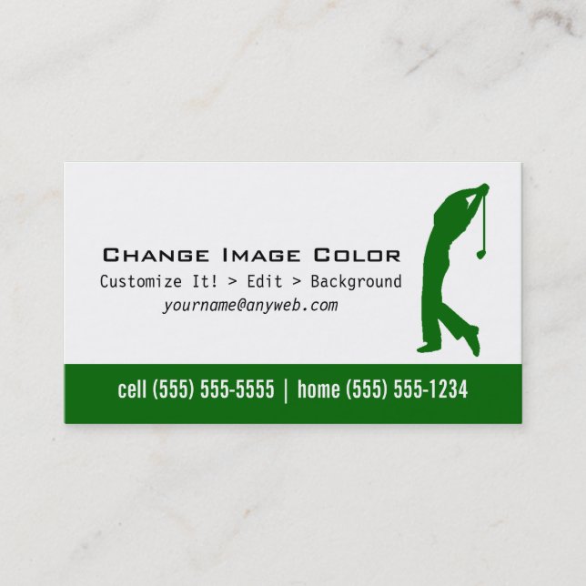 Golf - Personal Business Card (Front)