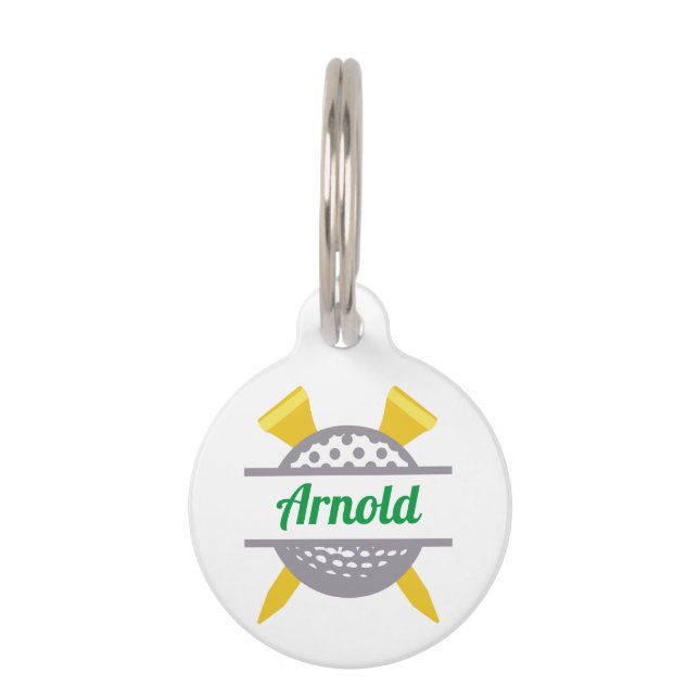 Golf Personalised Pet Tag (Front)