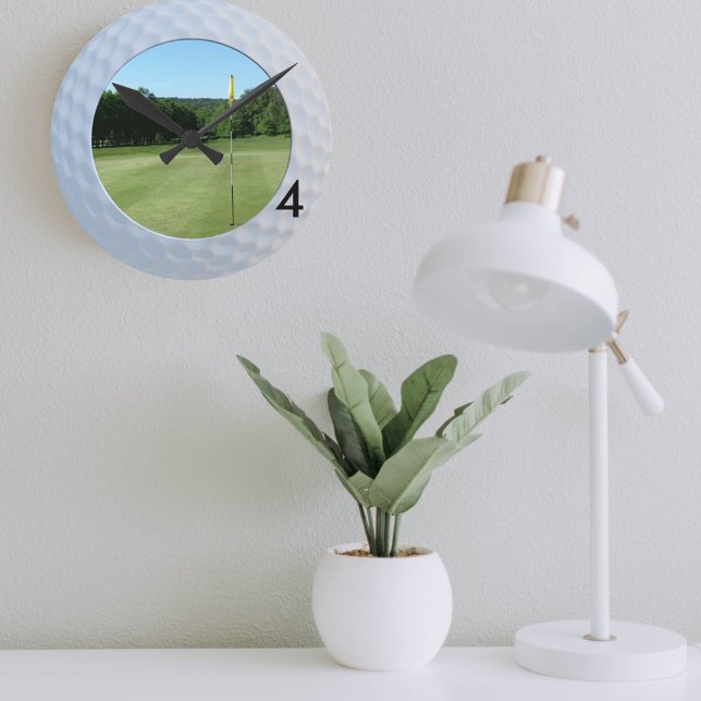 Golf Photo Always Fore Funny Clock for Golfers (Also available in other styles)