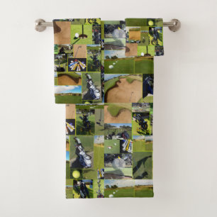 Golf Photo Collage, Bath Towel Set