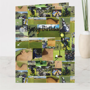 Golf Photo Collage, Funny Big Birthday Card