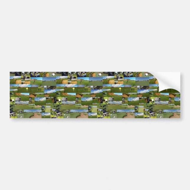 Golf, Photo Collarge,  Bumper Sticker (Front)