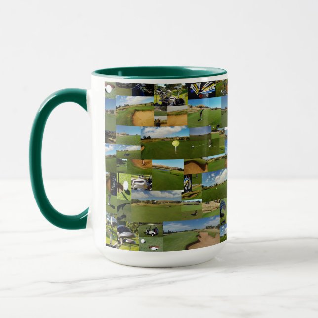 Golf, Photo Collarge,  Combo Coffee Mug (Left)
