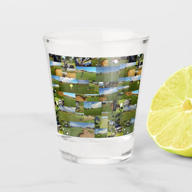 Golf, Photo Collarge, Shot Glass (Front)