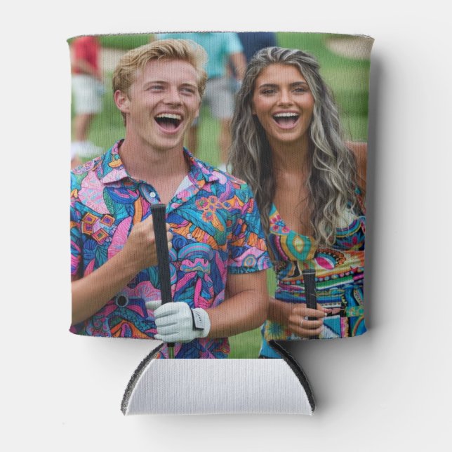 Golf Photo Customise Personalise Can Cooler (Front)