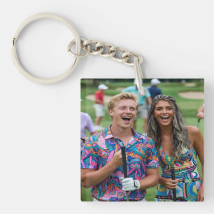 Golf Photo Customize Personalize Key Ring