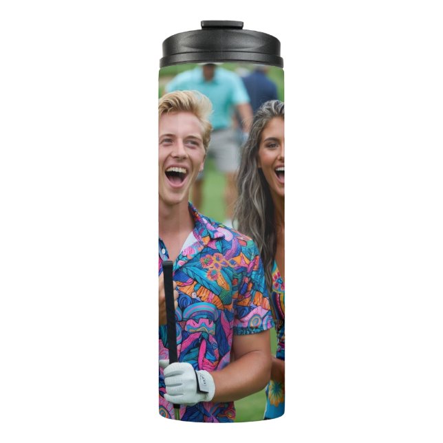 Golf Photo Customize Personalize Thermal Tumbler (Front)