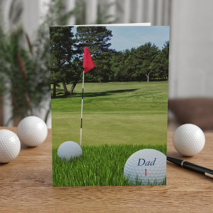 Golf Photo Fathers Day Card for Golfing Dad